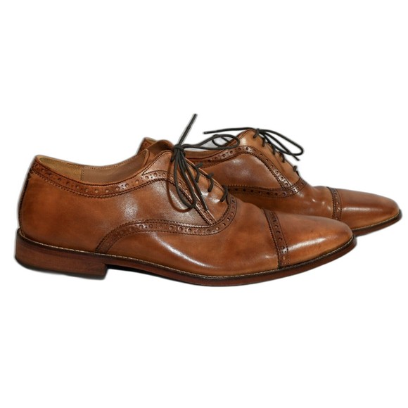 Coal Haan Grand OS Giraldo Cap II Brown Tan Cap Toe Brogue Oxfords Mens Sz 13M - Picture 4 of 9